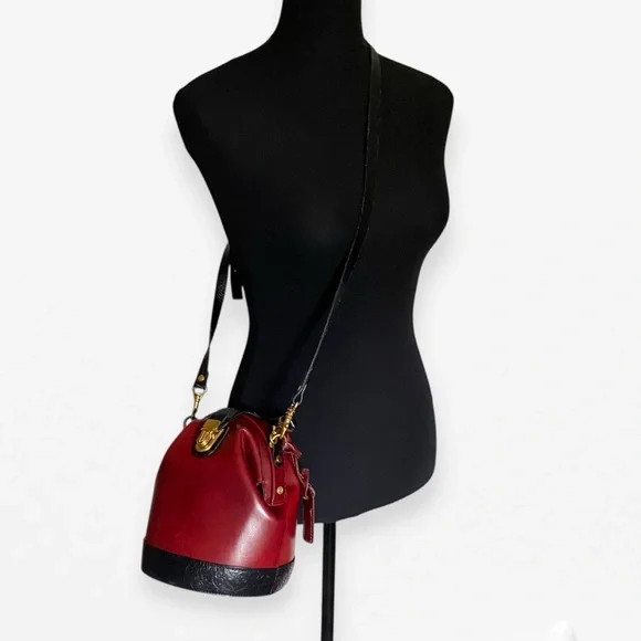 Old Trend Women's Burgundy and Black Crossbody Bag - Picture 2 of 14